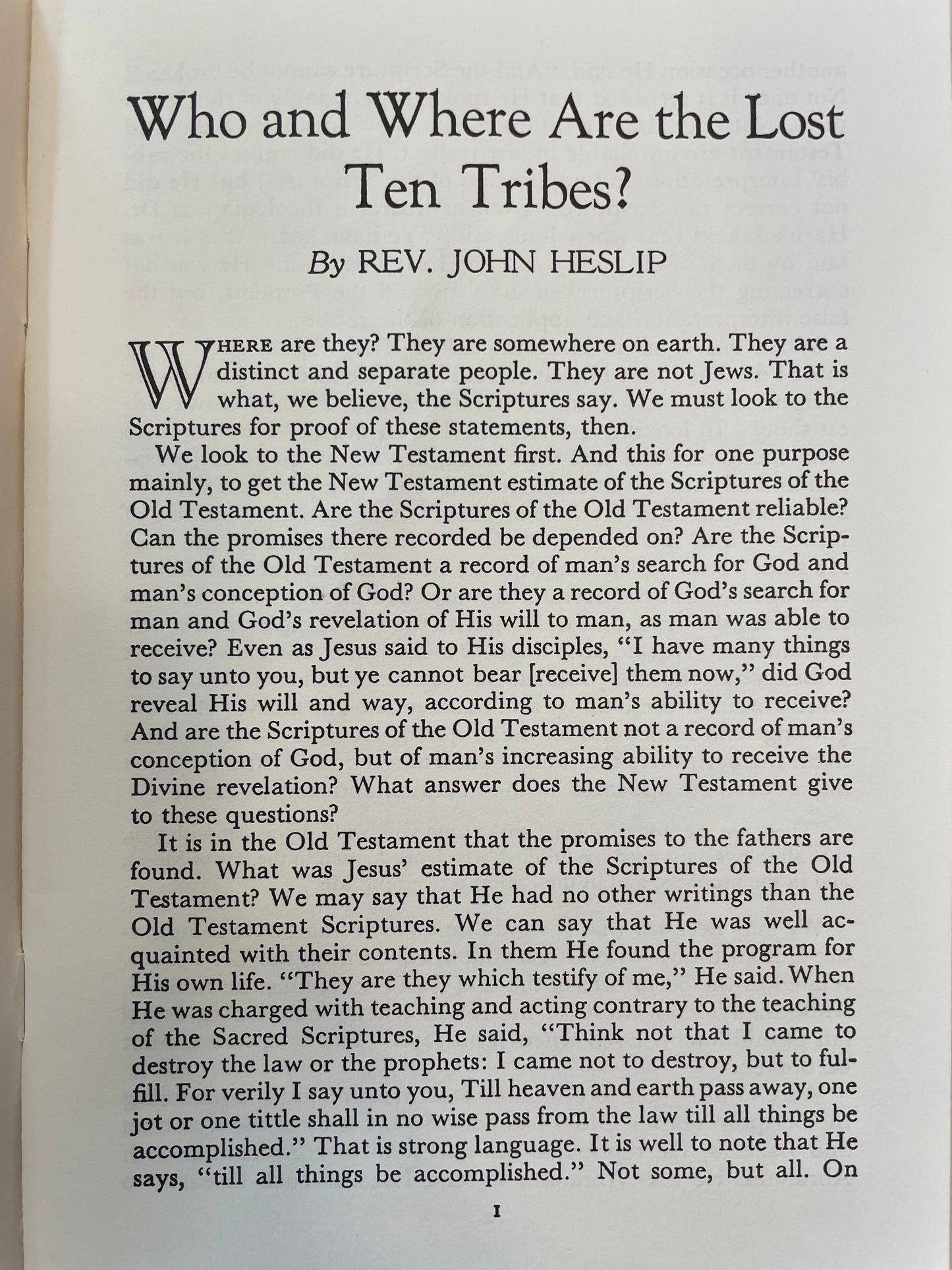 Who/Where Are the Lost Ten Tribes