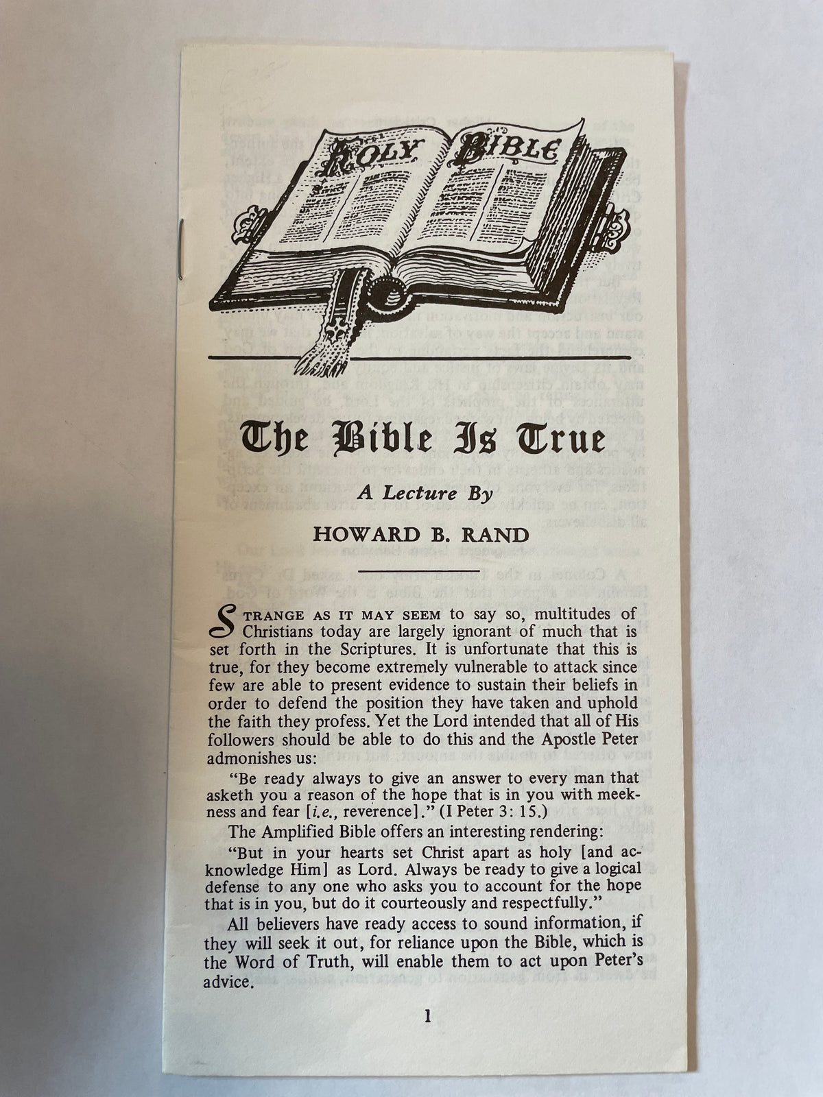 Bible Is True, The