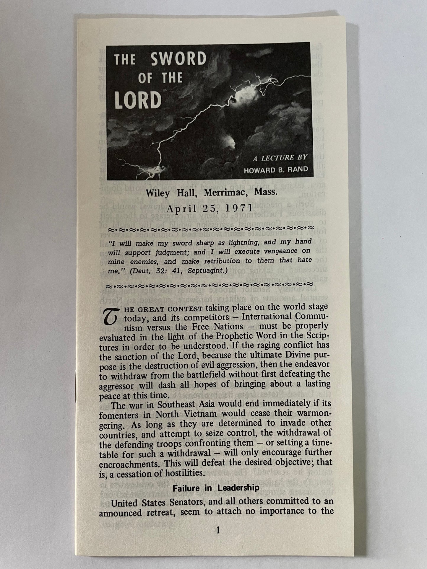 The Sword of the Lord