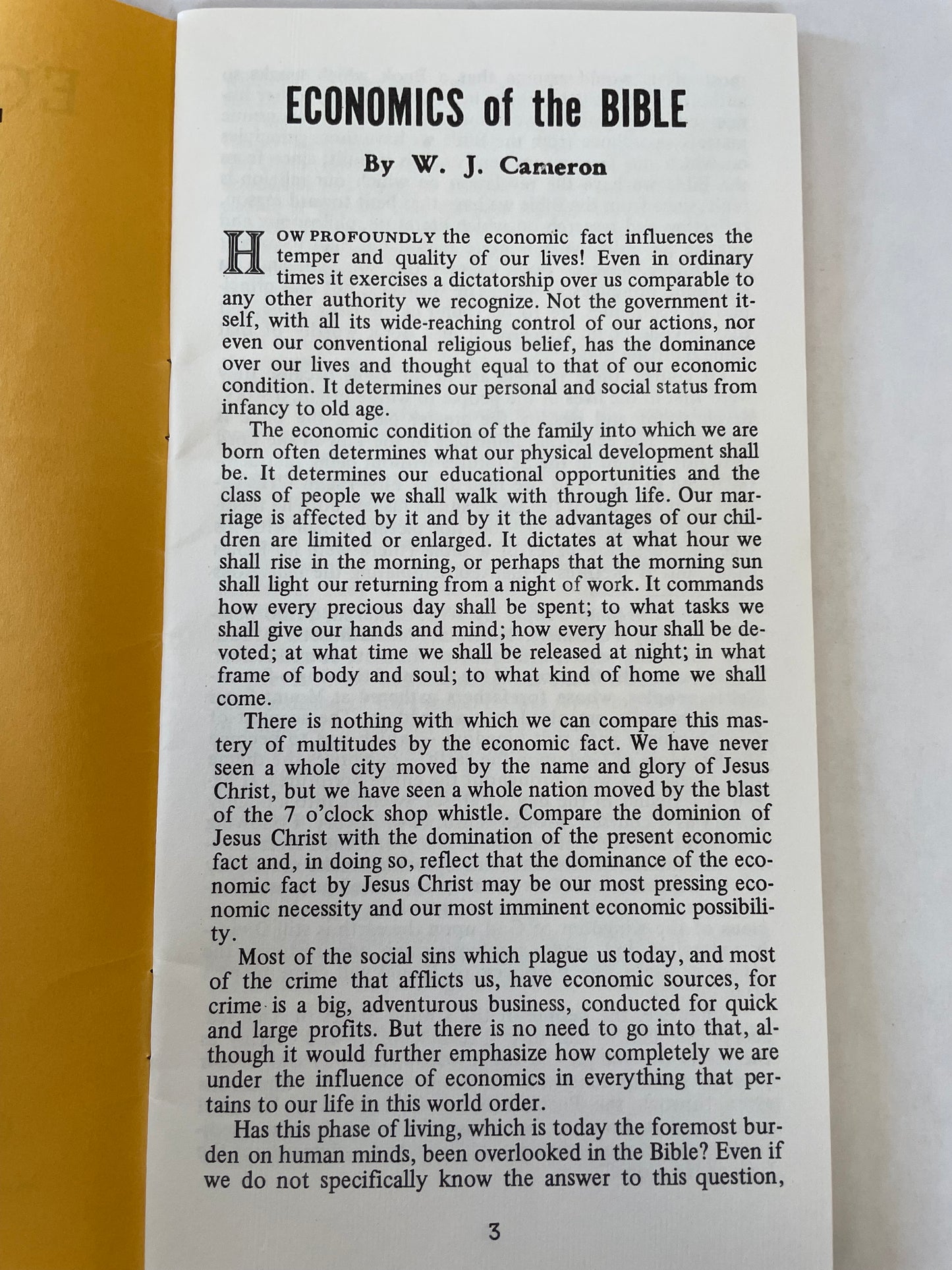 Economics of the Bible