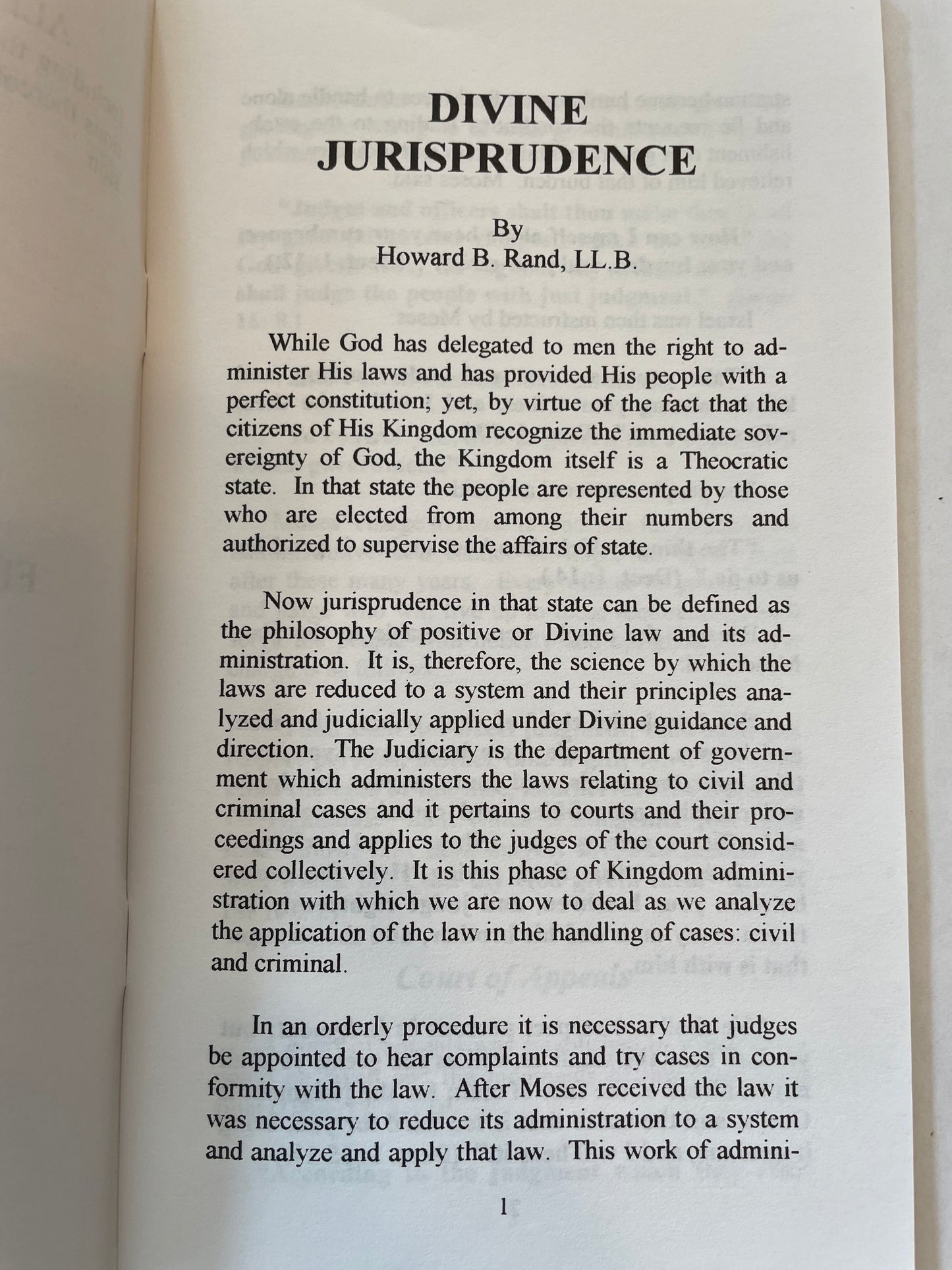 Divine Jurisprudence