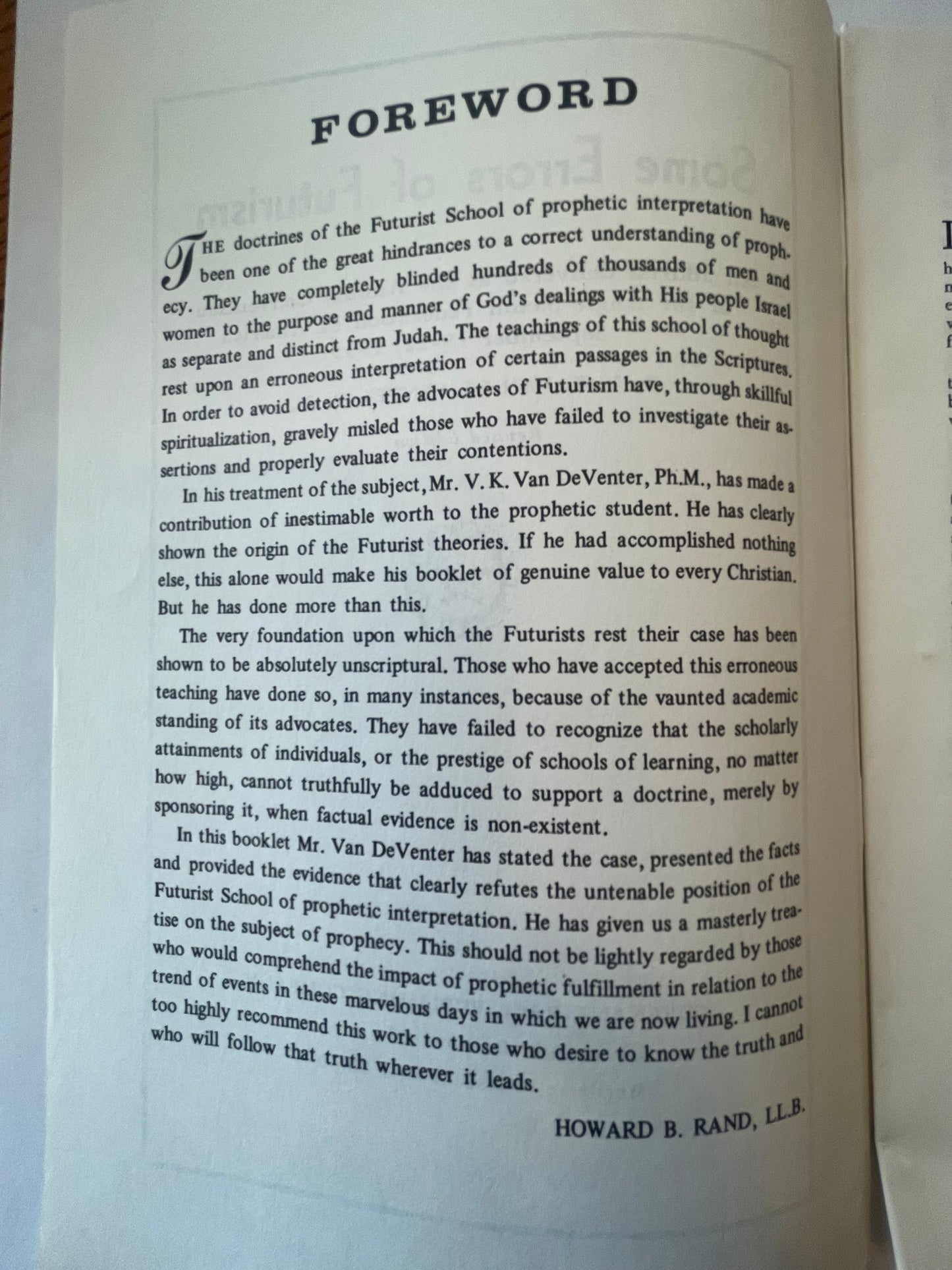 Some Errors of Futurism