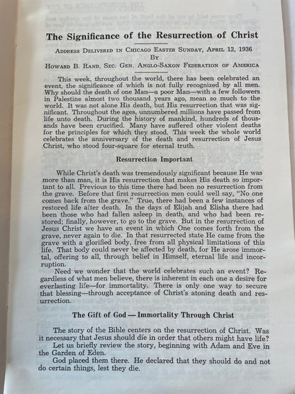 Significance of the Resurrection, The