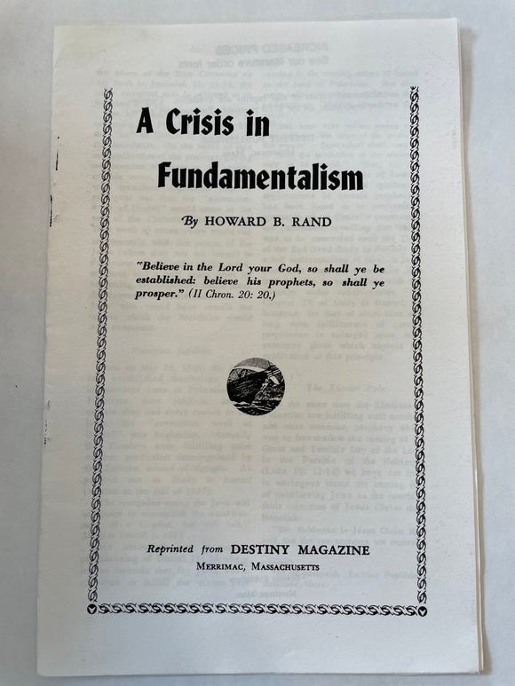 Crisis in Fundamentalism, A