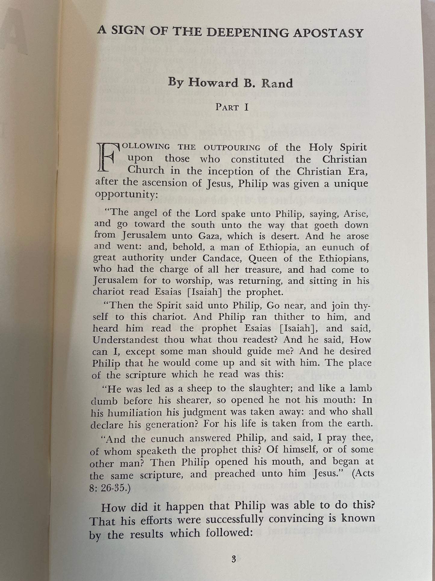 A Sign of the Deepening Apostasy