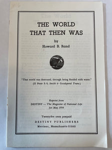 The World That Then Was