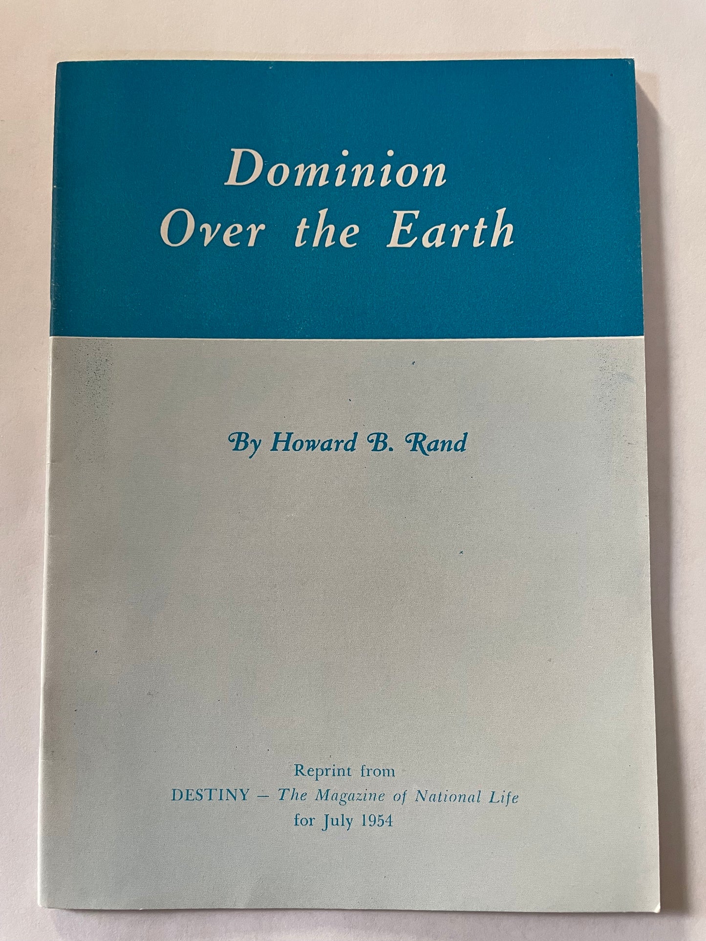 Dominion Over the Earth