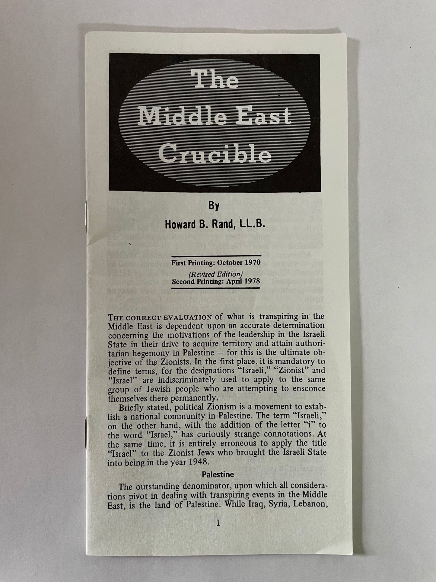 The Middle East Crucible