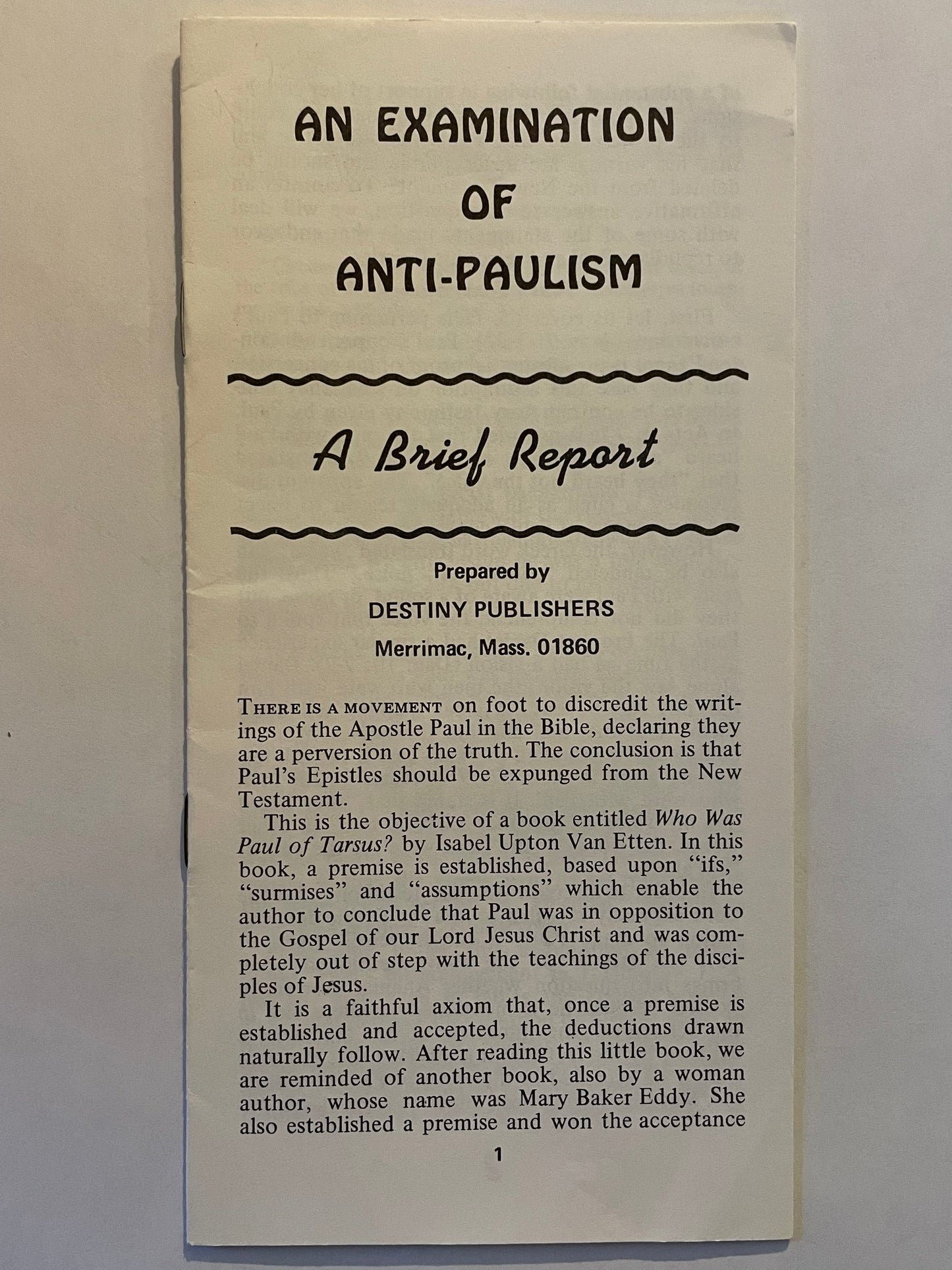 An Examination of Anti-Paulism