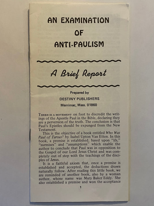 An Examination of Anti-Paulism