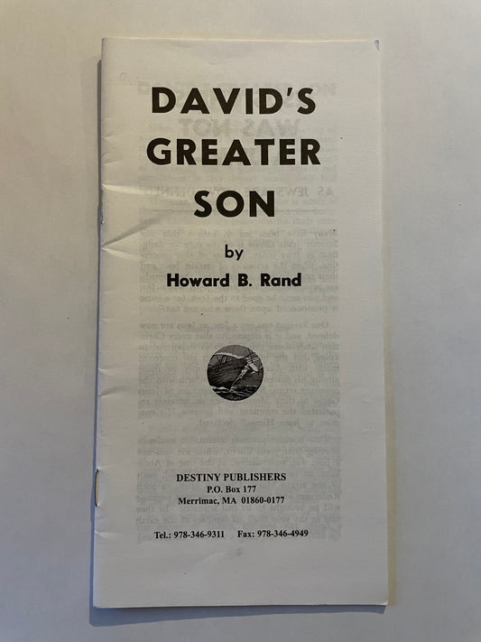 David's Greater Son