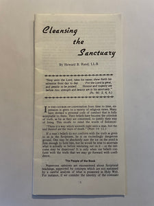 Cleansing the Sanctuary