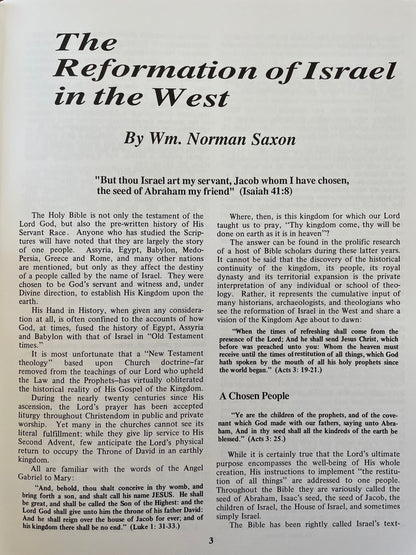 Reformation of Israel in the West