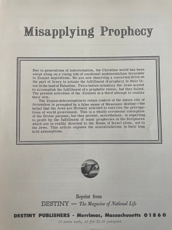 Misapplying Prophecy
