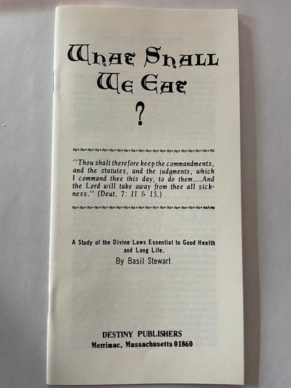 What Shall We Eat?