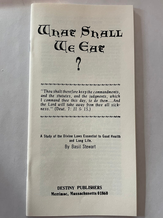 What Shall We Eat?