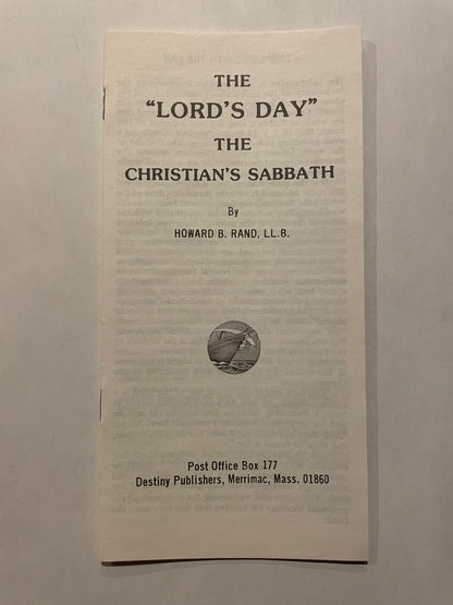 “Lord’s Day” the Christian’s Sabbath