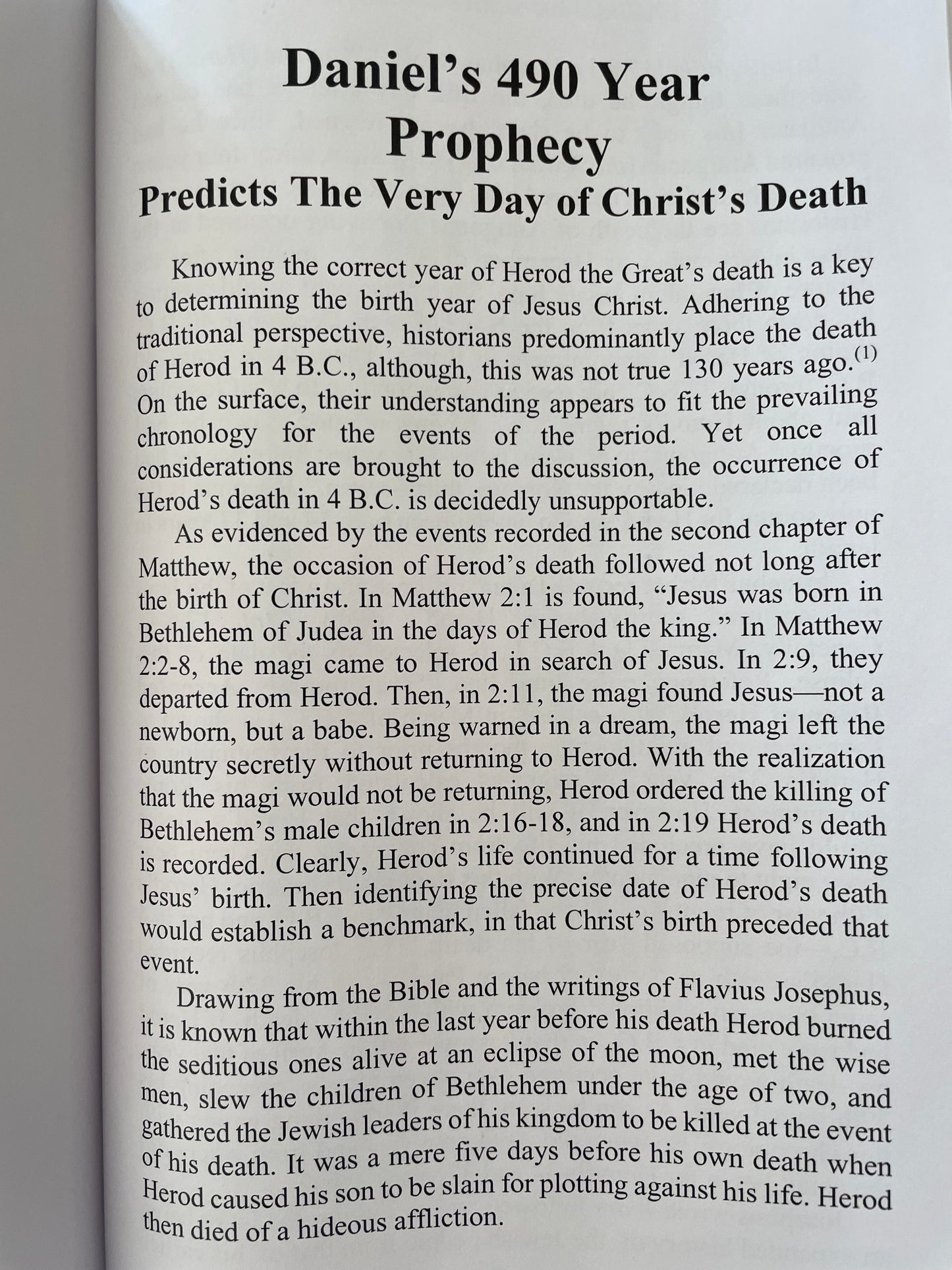Daniel's 490 Year Prophecy